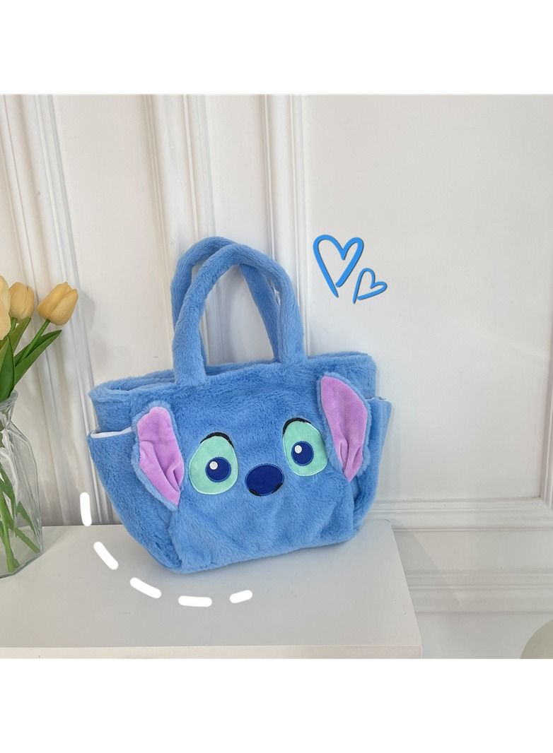 Cartoon Lucifer Cat Plush Tote Bag Portable Makeup Storage Bag All-In-One Portable Travel Makeup Storage Bag  - Image 2