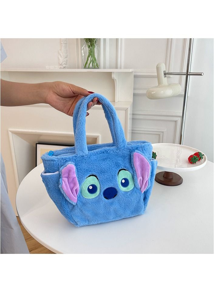 Cartoon Lucifer Cat Plush Tote Bag Portable Makeup Storage Bag All-In-One Portable Travel Makeup Storage Bag  - Image 3