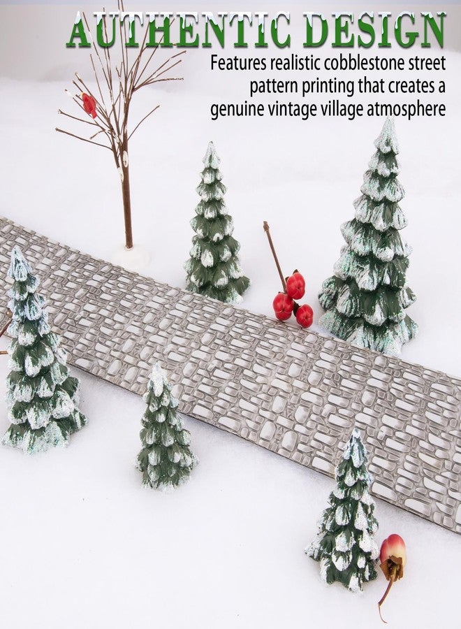 Neowah Cobblestone Street Landscape Roll, Replacement for dept 56 Village Cross Product Accessories, 0.2" D x 4.75" W x 48" H - Image 5