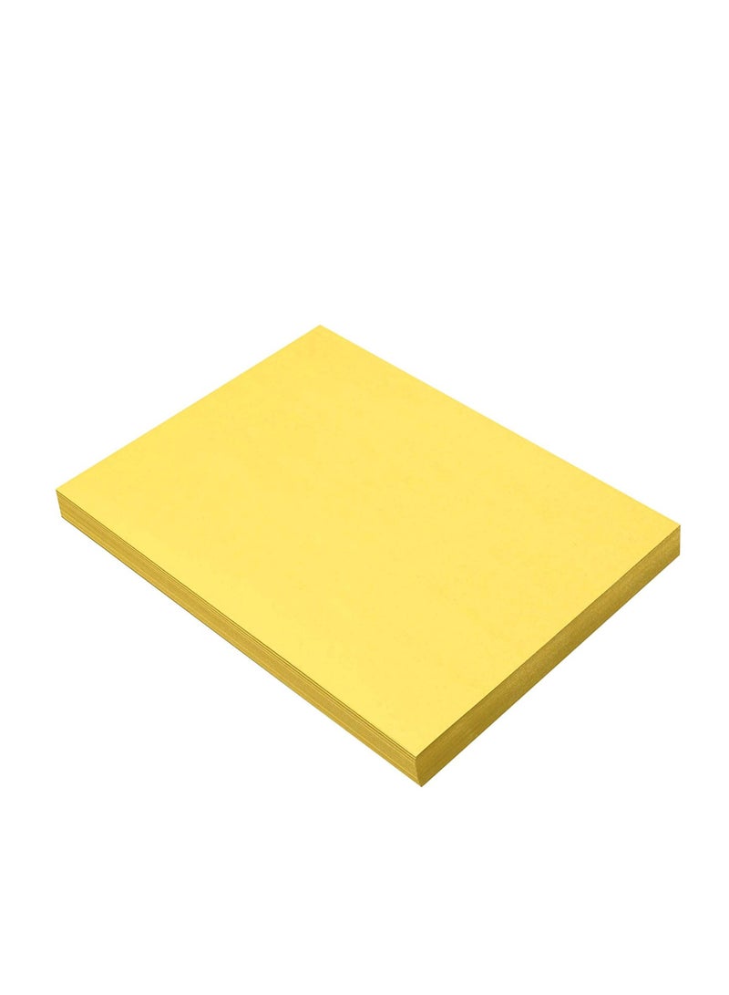 100-Piece A4 Size Bristol Card Yellow 180gsm Thickness - Image 1