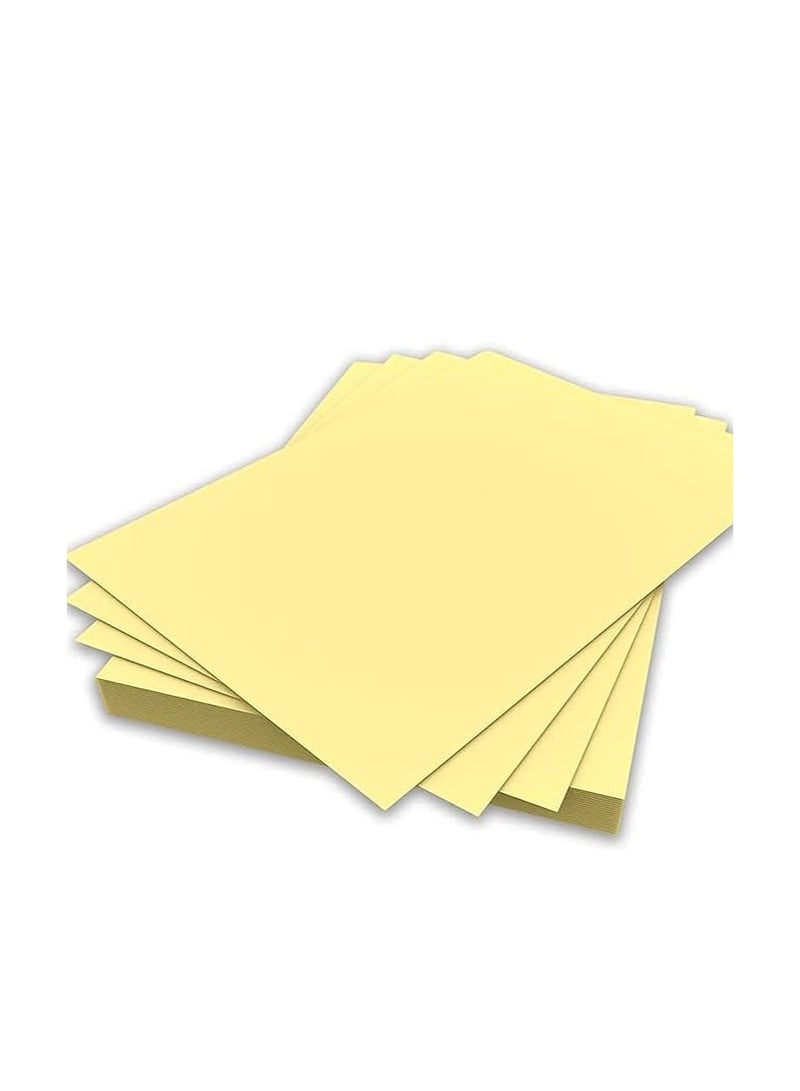 100-Piece A4 Size Bristol Card Yellow 180gsm Thickness - Image 2