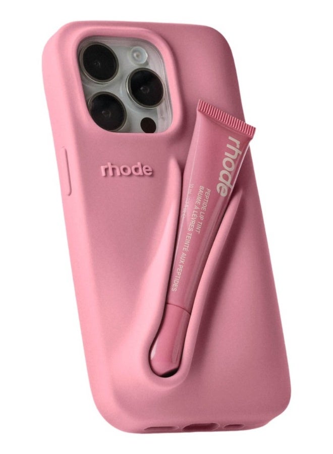 rhode Simple Lip Support Adhesive Iphone Mobile Phone Case, Mobile Phone Lip Gloss Rubber Case, Moisturizing Lipstick Lip Support(Ribbon) - Image 1