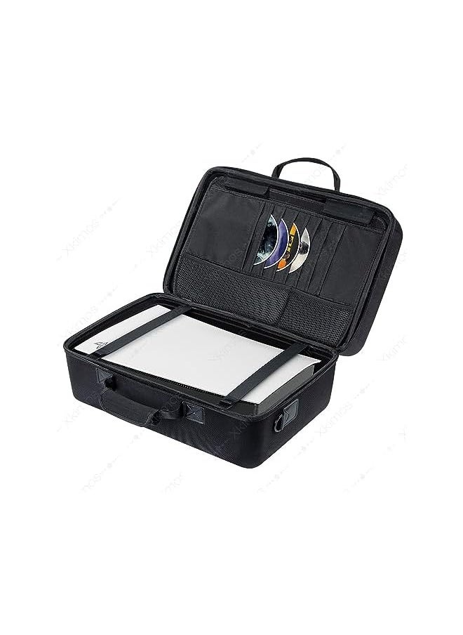 Topleo PS5 Gaming Storage Bag For Portable Cross-Body Or For Hanging On A Suitcase Rugged, ,Waterproof, Large Capacity, Soft Compartment Suitable For PS5 Game Console To Carry On A Trip (Black)  - Image 3