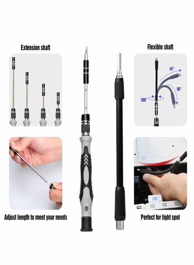VOOCME Precision Screwdriver Set With Case, 115 In 1 Electronics Magnetic Repair Tool Kit - Grey - Image 4