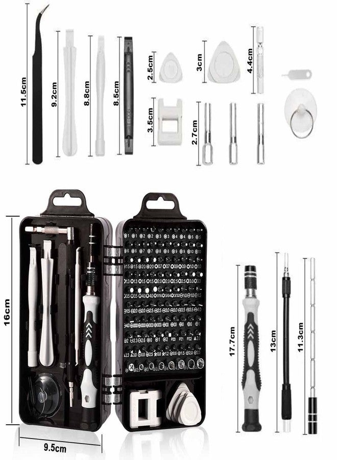 VOOCME Precision Screwdriver Set With Case, 115 In 1 Electronics Magnetic Repair Tool Kit - Grey - Image 2