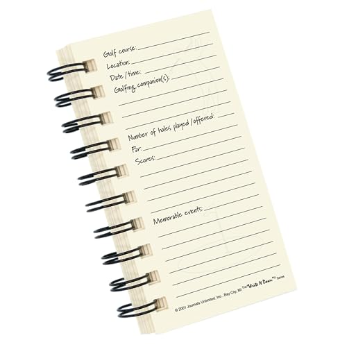 Write it Down series by Journals Unlimited, Guided Journal, Golfing, The Golfer's Journal, Mini-Size 3”x5.5”, Kraft Hard Cover, Made in USA - Image 4