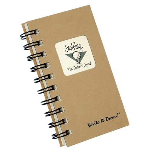 Write it Down series by Journals Unlimited, Guided Journal, Golfing, The Golfer's Journal, Mini-Size 3”x5.5”, Kraft Hard Cover, Made in USA - Image 3