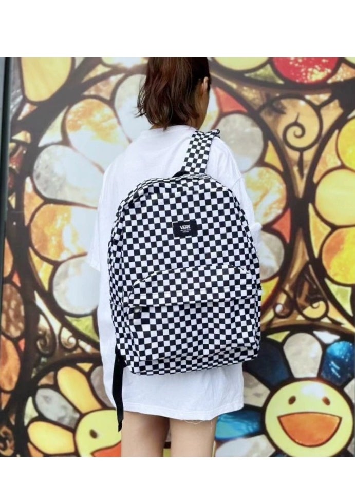 VANS 【School season】 Classic checkerboard print schoolbag Colorful schoolbag Large capacity schoolbag Universal schoolbag Laptop schoolbag  - Image 5