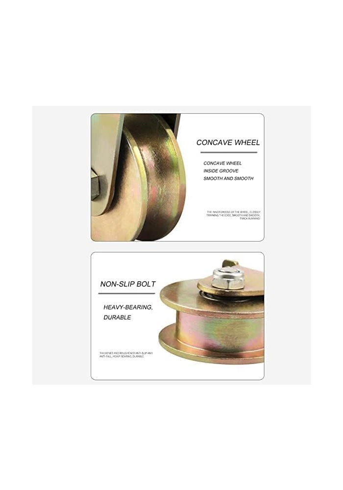 AQ AQSON AQSON U-Shaped Track Wheels - 4pcs Sliding Gate Roller for Smooth and Quiet Operation - Image 4