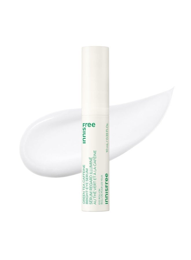 Innisfree Green Tea Caffeine Depuffing Eye Serum with Niacinamide, Cooling Korean Eye Roll-On for Hydration and Brightening |10ml 10mlml - Image 1