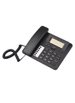 Black Corded Phone Desk Landline Phone Telephone DTMF/FSK Dual System Support Hands-Free/Redial/Flash/Speed Dial/Ring Volume Control Built-in IC Chip High Quality Sound Real-time Date