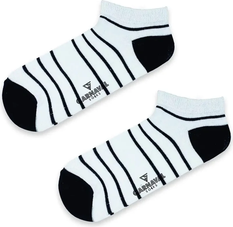 كارنافال سوكس Booties Stripes Patterned Colorful Sports Socks