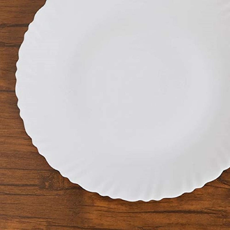 Saaikee Classique Quarter Dinner Plates for Dining Table to Serve Salads Fruits Snacks Multi Use Ceramic White Set of 6 75 Inch - Image 5