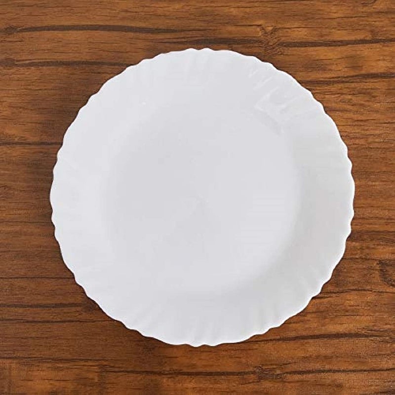 Saaikee Classique Quarter Dinner Plates for Dining Table to Serve Salads Fruits Snacks Multi Use Ceramic White Set of 6 75 Inch - Image 3