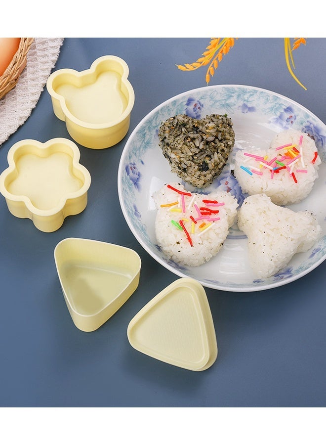 KANGLI 7 Pack Onigiri Mold, 7 Pack Rice Mold Musubi Maker Kit, Musubi Maker Press, Classic Triangle Rice Ball Mold Maker Sushi Mold for Kid Lunch Bento, Home DIY - Image 3