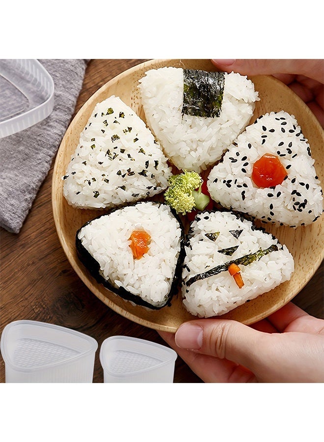 KANGLI 7 Pack Onigiri Mold, 7 Pack Rice Mold Musubi Maker Kit, Musubi Maker Press, Classic Triangle Rice Ball Mold Maker Sushi Mold for Kid Lunch Bento, Home DIY - Image 2