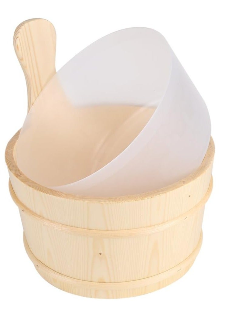 Aqua Wooden Sauna Bucket, Steaming Accessories 4L  - Image 3