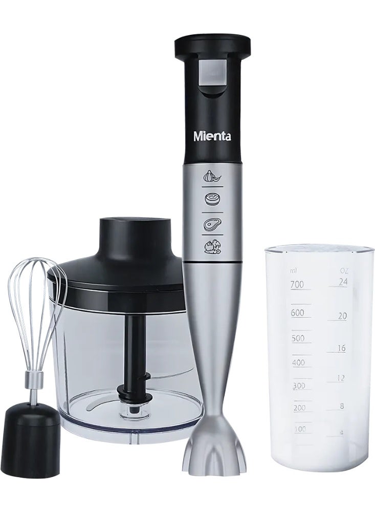 Mienta 1000W Hand Blender, 700ml Bowl, Chopper, Black, Model HB111735A