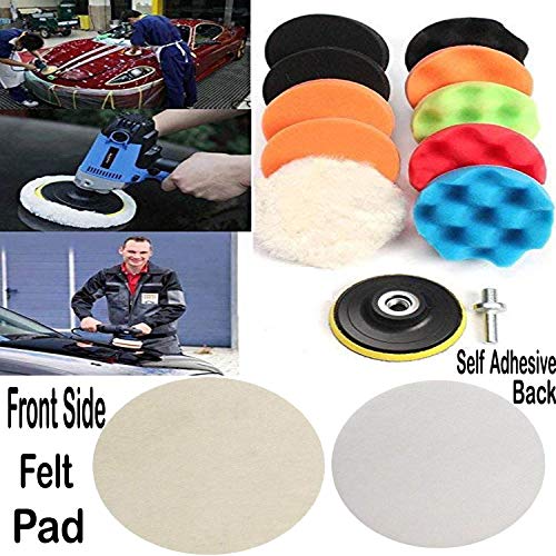 DIY Crafts Pack of 10 Pcs, 4" inch, Kit, Polishing Pads Sponge Woolen Polishing Waxing Buffing Pads Kits Polishing Compound Drill Buffing Sponge Pads (Pack of 10 Pcs, 4" inch, Kit) - Image 3
