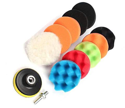 DIY Crafts Pack of 10 Pcs, 4" inch, Kit, Polishing Pads Sponge Woolen Polishing Waxing Buffing Pads Kits Polishing Compound Drill Buffing Sponge Pads (Pack of 10 Pcs, 4" inch, Kit) - Image 5