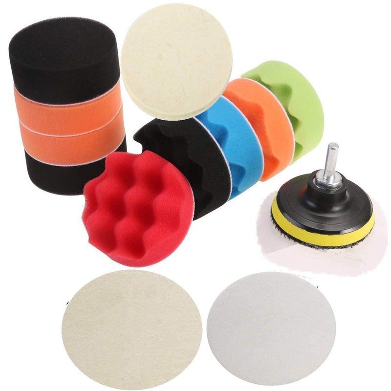 DIY Crafts Pack of 10 Pcs, 4" inch, Kit, Polishing Pads Sponge Woolen Polishing Waxing Buffing Pads Kits Polishing Compound Drill Buffing Sponge Pads (Pack of 10 Pcs, 4" inch, Kit) - Image 4