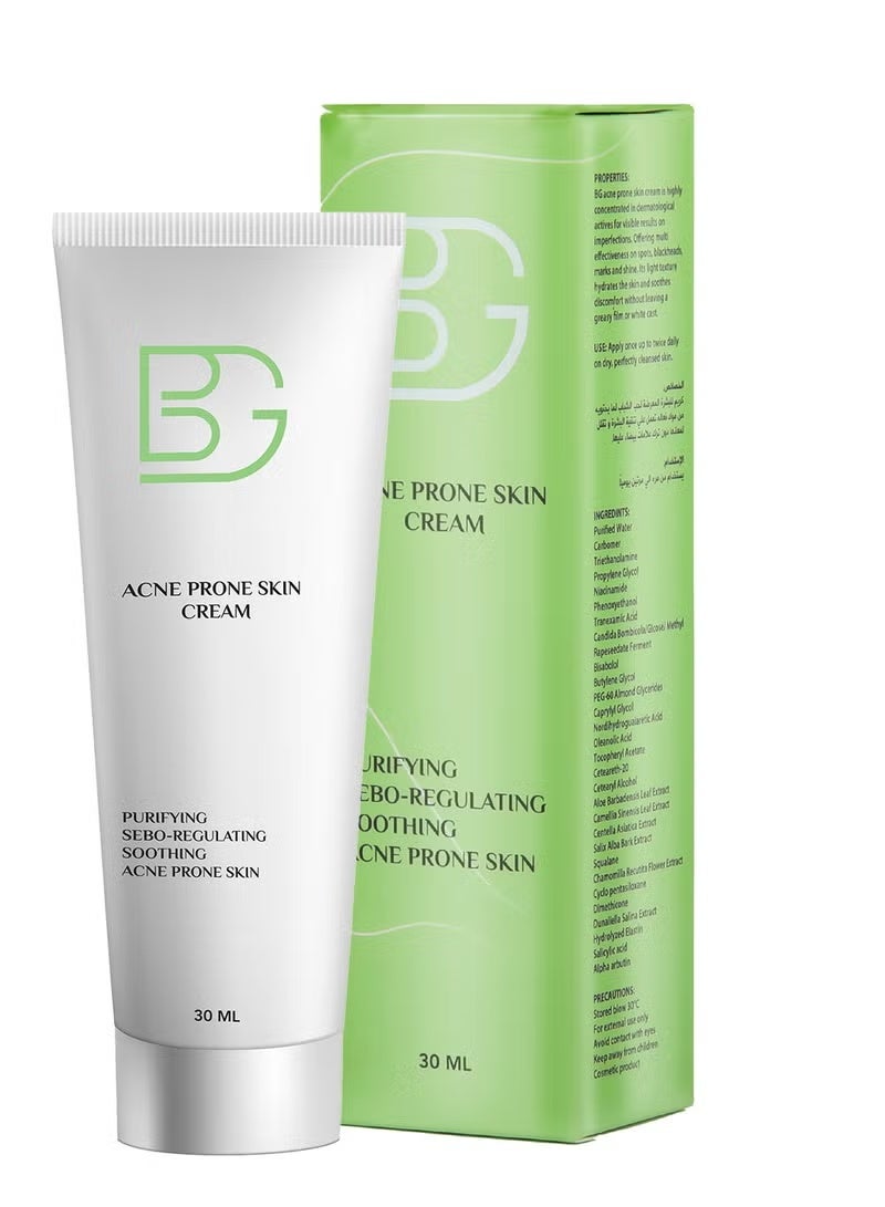 BG Acne Prone Skin Cream - 30 ml - Image 2