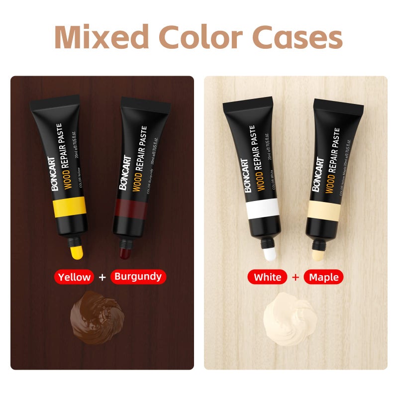 Boncart Wood Furniture Repair Kit Wood Filler-Repair Scratch  Cracks  Hole  Discoloration For Wooden Door  Floor  Table  Cabinet -Restore Any Wood  Cherry  Walnut - Image 4