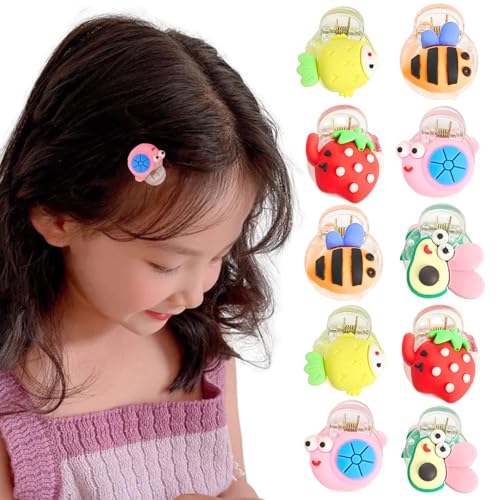 RedChimes 10 Pcs Mini Cute Premium Hair Claw Clips Flower Hair Clutchers Clamp | Hair Accessories For Women & Girls Multicolor (Butterlfy) - Image 1