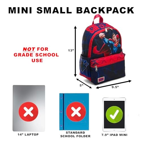 Wondapop Superman Up Up and Away 13" Deluxe Nylon Mini Daypack - Image 2