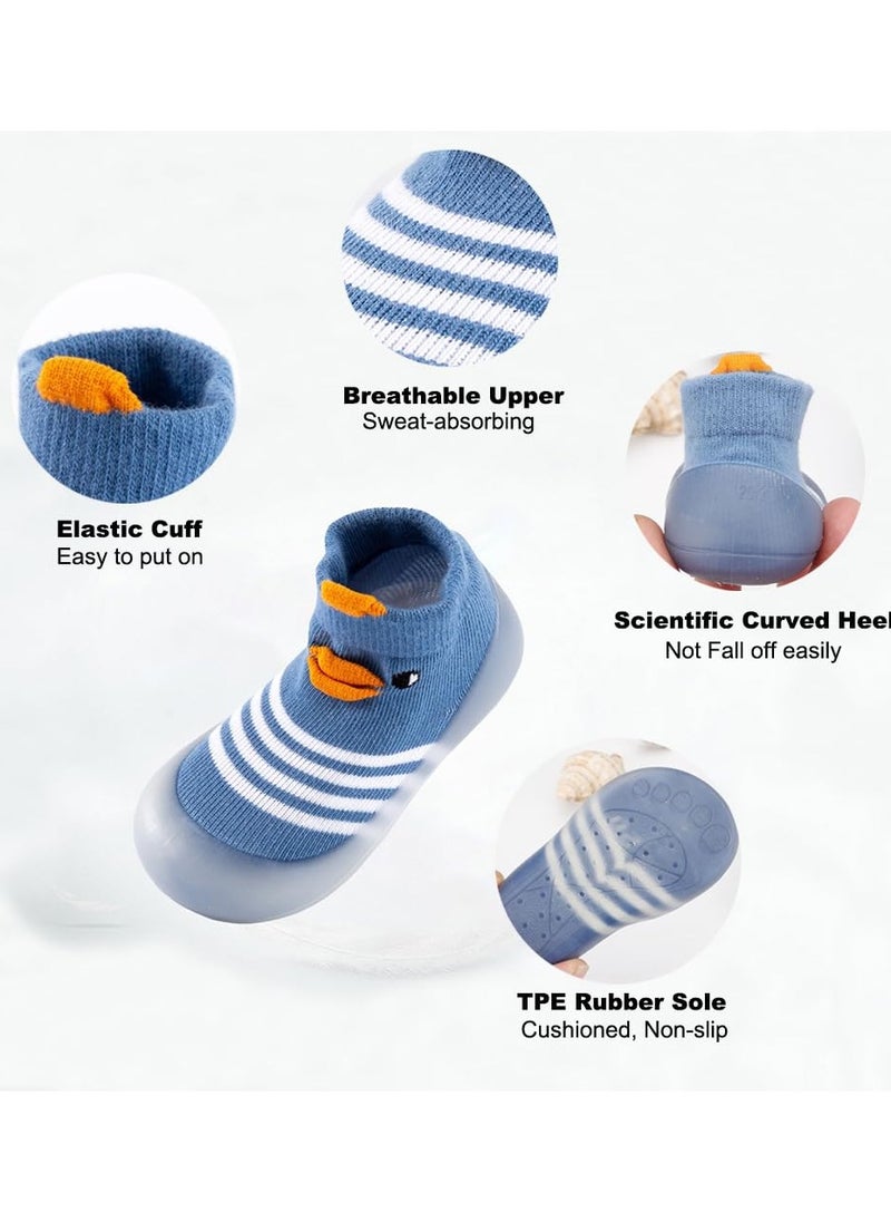 Mr. Penda Baby Toddler Sock Shoes, Infant Soft Rubber Sole Shoes, Breathable Cotton First Walking Shoes, Anti Slip for Kids Baby Girls Boys  - Image 4