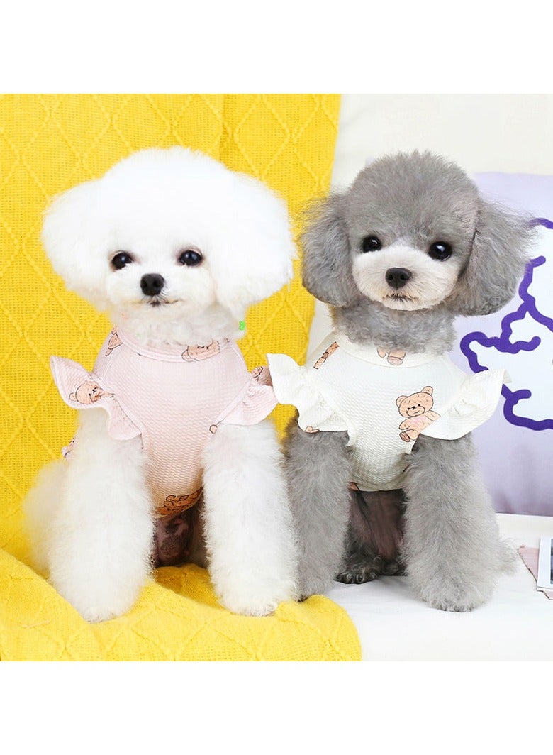A.M Dog Clothes, Cat Clothes, Pet Supplies, Pet Clothes, Dog T-shirt, Spring and Summer, Thin, Comes with a Stylish Bear Design, Cute, Stylish, Big, Dog Clothes, Costume, Dog Wear, Dog Clothes - Image 2