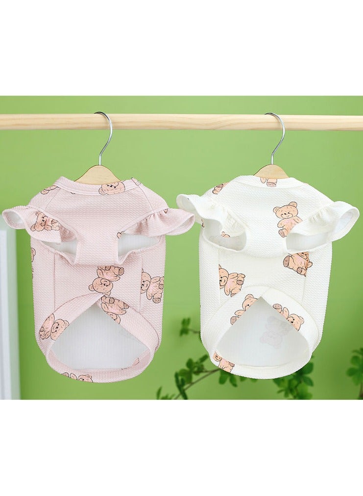 A.M Dog Clothes, Cat Clothes, Pet Supplies, Pet Clothes, Dog T-shirt, Spring and Summer, Thin, Comes with a Stylish Bear Design, Cute, Stylish, Big, Dog Clothes, Costume, Dog Wear, Dog Clothes - Image 5