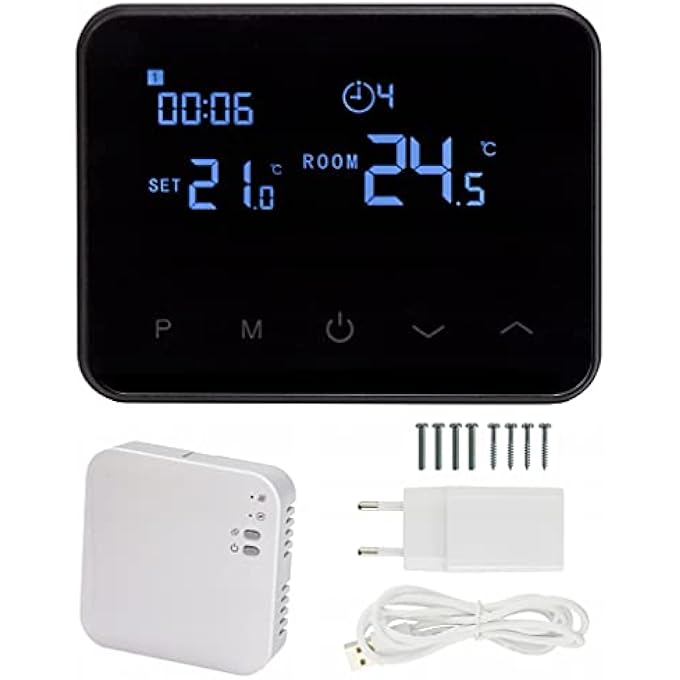 3ZTERWT20W WT-20 (RADIO) + SMARTPHONE APP (WLAN) THERMOSTAT COMFORT, WHITE BLACK - Image 1
