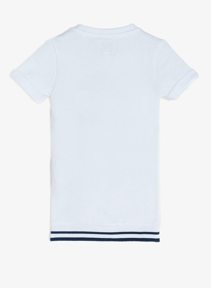 GUESS Kids French Terry Short Sleeve Sweatshirt Dress - Image 3