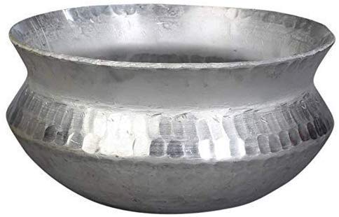 JGS Aluminium Handmade Kadhai for Cooking with SS Handle Multi Purpose Use Aluminium Kadai Heavy Hammered Cookware for Kitchen5 Litre