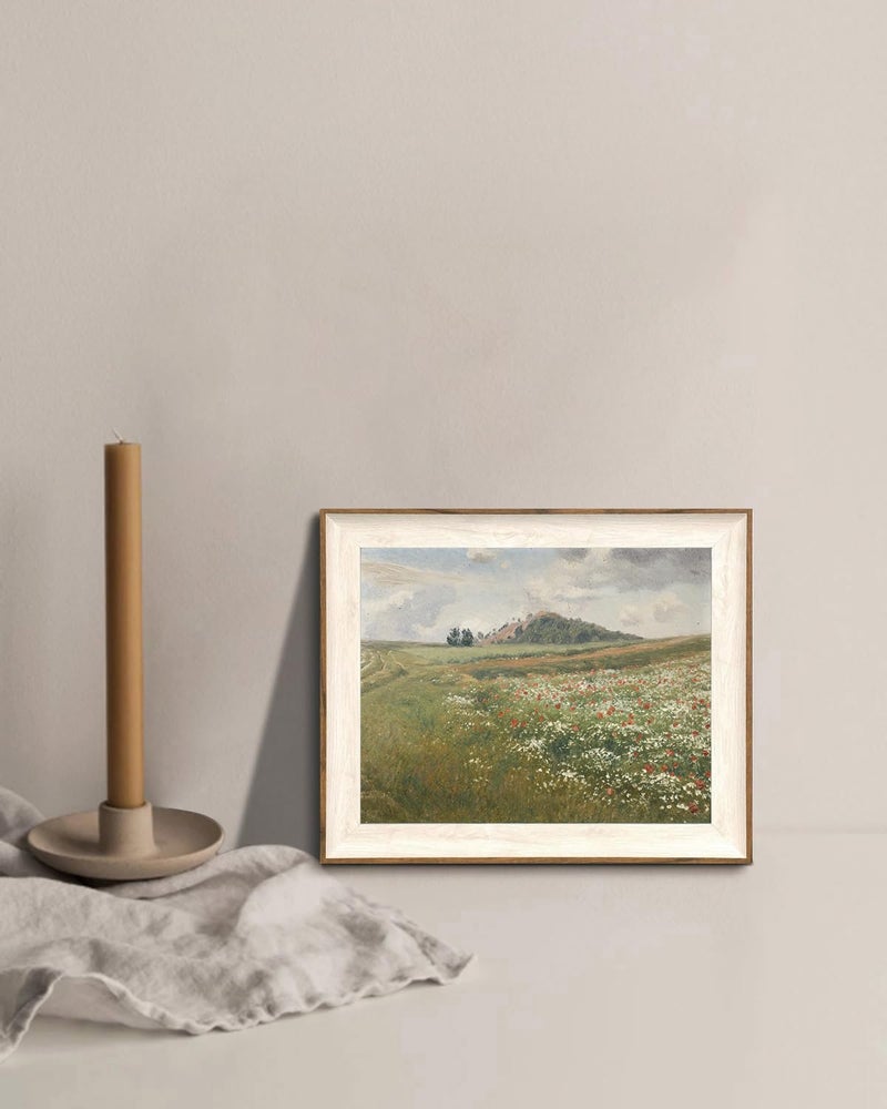 KISSFOX Framed Wall Art Vintage Wall Decor Wildflowers Canvas Art Landscape Pictures Floral Paintings Spring Scenery Artwork Impressionist Prints For Living Room Bedroom Kitchen - Image 2