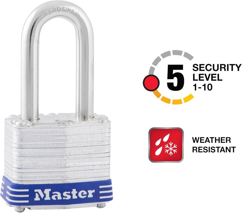 Master Lock Outdoor Padlocks Set - Keyed Alike, 3 Pack with Keys - Image 2