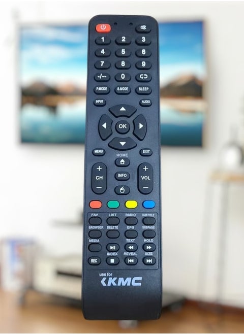 TV Remote KMC Replacement Remote Control For KMC Smart TV LCD LED - Black