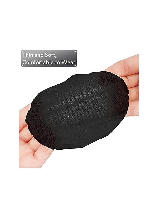 erorex Pro M Stretchable Headphone Covers Disposable Sanitary Earcup Earpad Covers Fits Medium Large Sized Headset 100 Pcs 50 Pairs Black  - Image 4