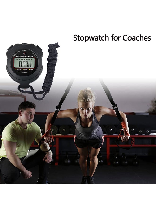 Lyaxm Stopwatch Timer,Stopwatch Sports Timer,  Lap Split Digital Stopwatch with Clock Calendar Alarm, Large Display Stop Watch for Sports Kids Coaches Swimming Running - Image 5