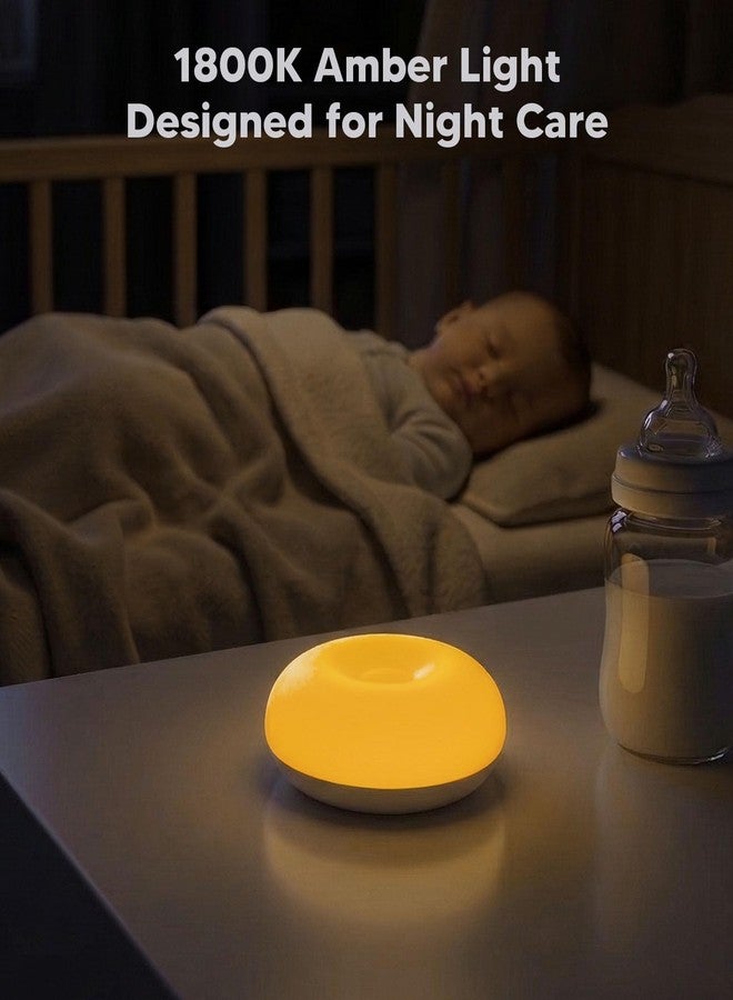 Bakzon Baby Night Light 1800K No Blue Light, Nursery Night Light for Night Feeding, Dimmable Touch & Flip Control, USB-C Rechargeable Silicone Lamp with Child Lock, Portable Bedside Light for Kids - Image 4