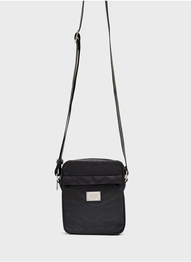 GUESS Zip Through Messenger Bag