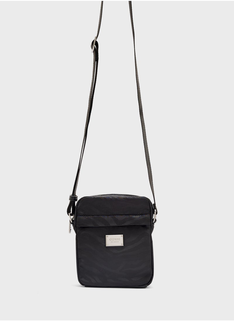 GUESS Zip Through Messenger Bag  - Image 1