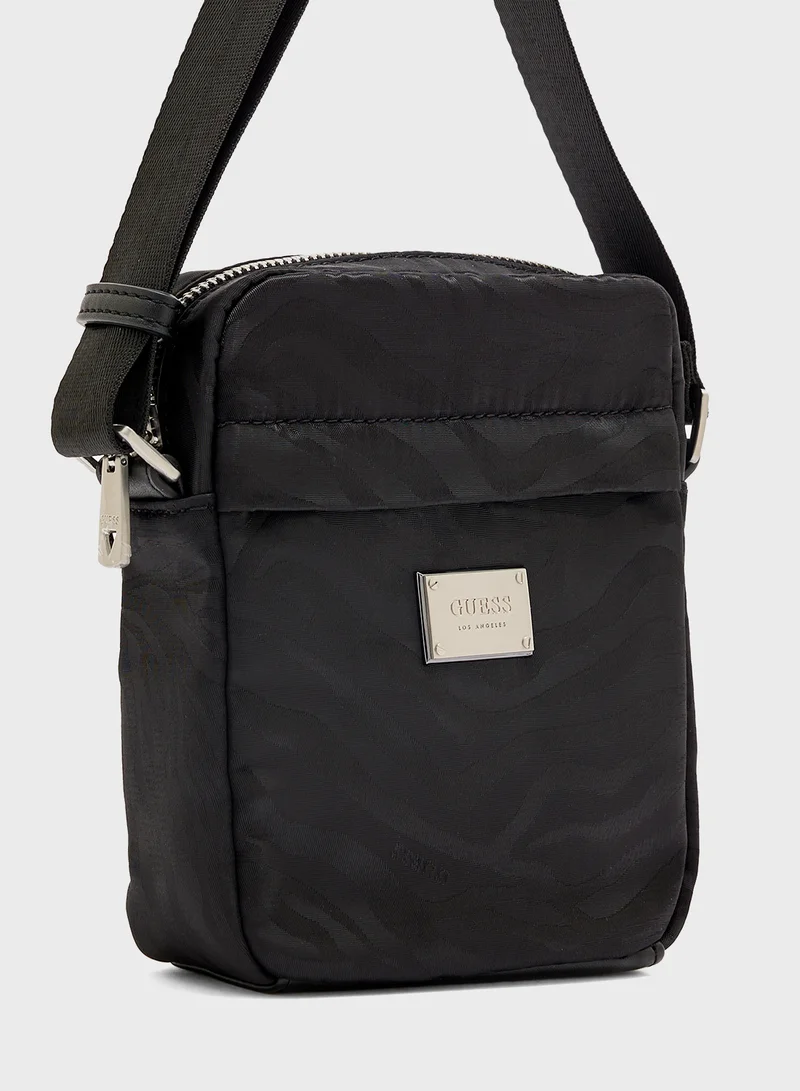 GUESS Zip Through Messenger Bag