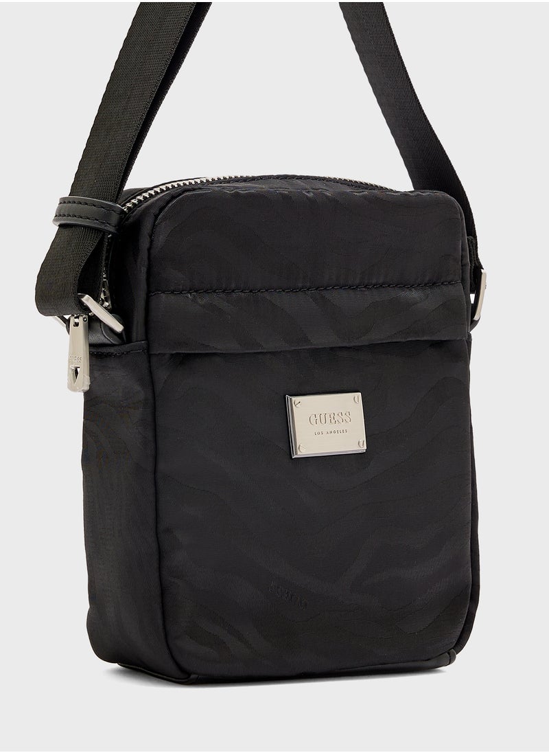 GUESS Zip Through Messenger Bag  - Image 4