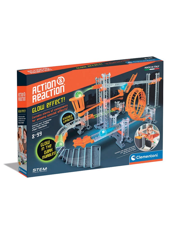 Clementoni Action And Reaction- Glow In The Dark Playset- For Age 8+ Years Old - Image 1
