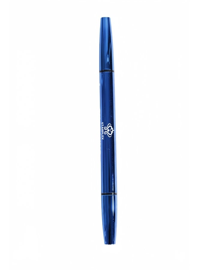 STARPLEX Double-Ended Glitter Liquid Eyeliner Blue Shimmer, Waterproof Sweatproof Smudge-Proof, Quick Dry 2-in-1 Dual Tip, 5 Shades, Ideal for Sensitive Eyes - Image 4