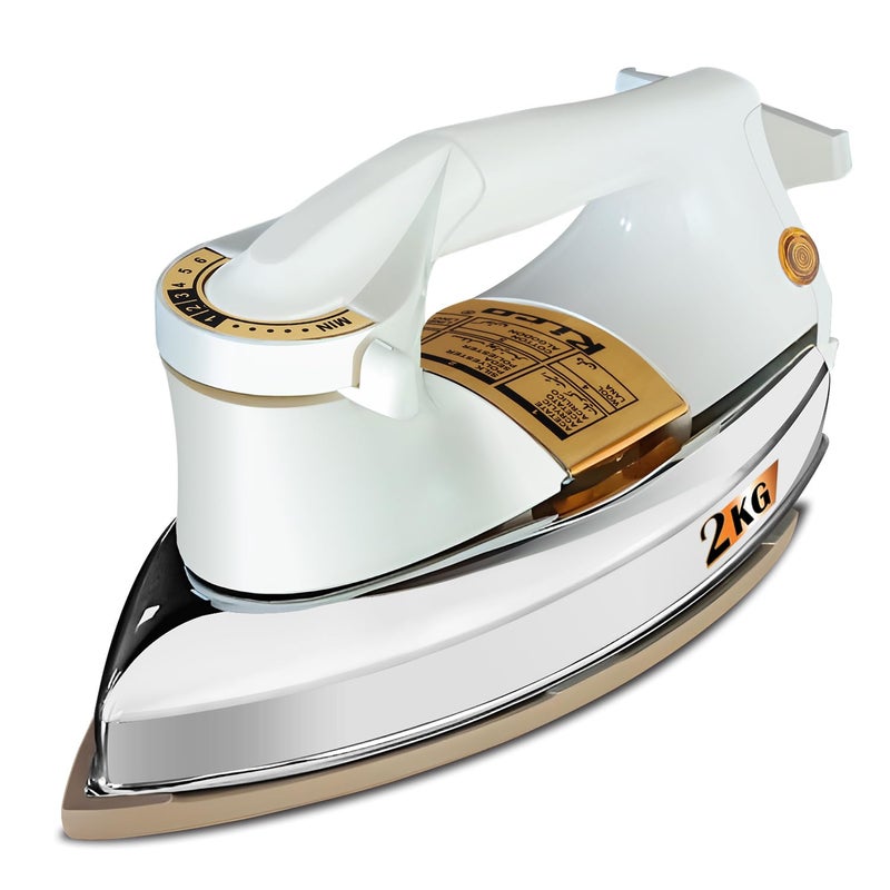 Rico 1000W 2KG Heavy Weight Dry Iron With 2 Years Replacement Warranty Japanese Quick Heat Technology with Advance Sole Plate Iron Press Shock Proof Iron Box for Clothes Made In India AI13 - Image 1