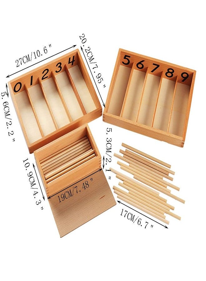 Kghios Montessori Spindle Box with 45 Spindles Montessori Math Toys Material for Toddlers Kids 3 Years Old - Image 2