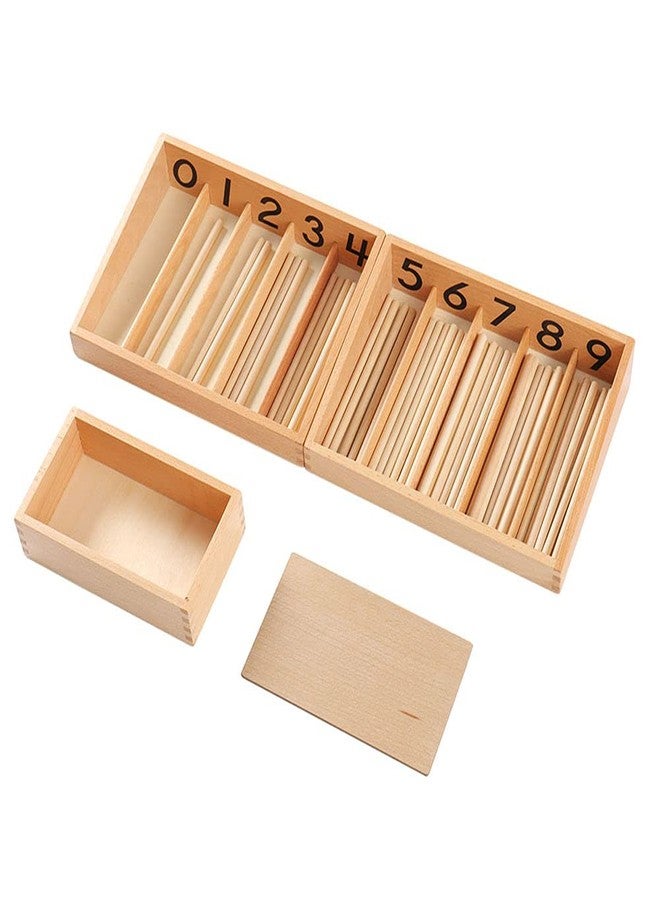 Kghios Montessori Spindle Box with 45 Spindles Montessori Math Toys Material for Toddlers Kids 3 Years Old - Image 1